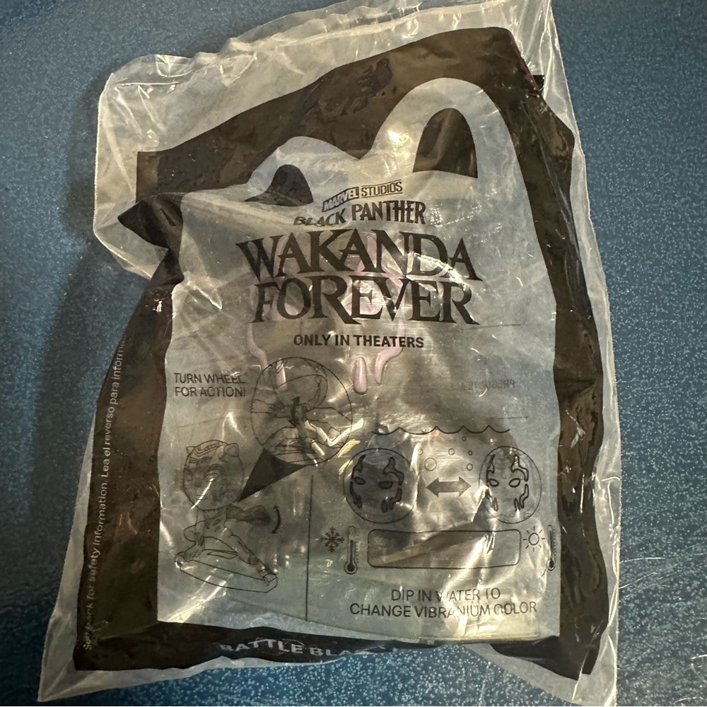 McDonald's Happy Meal Toy Black Panther Wakanda Forever #7 Marvel Color Changing